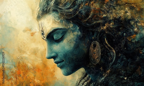 Shiva in a modern context, blending traditional and contemporary elements, Generative AI