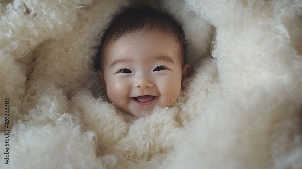 Smiling Baby in Soft Clouds
Smiling Baby in Soft Clouds