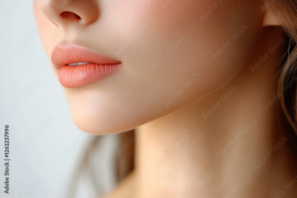 Cosmetologist makes lipolytic injections to correct chin of young woman. Female aesthetic cosmetology in beauty salon, Generative AI Cosmetologist makes lipolytic injections to correct chin of young woman. Female aesthetic cosmetology in beauty salon, Generative AI
