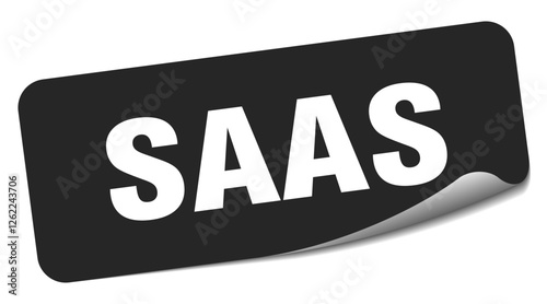 saas sticker. saas label