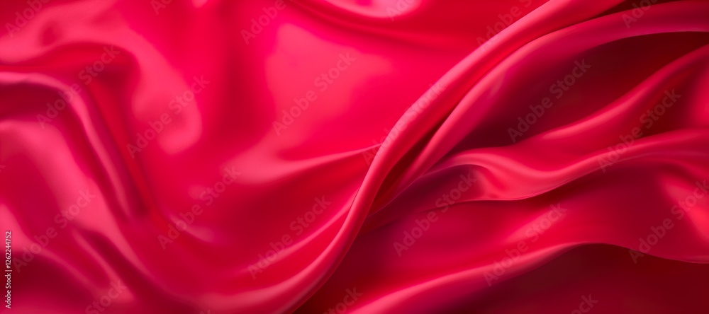 Obraz premium Ruby Red Neon Silk Abstract 