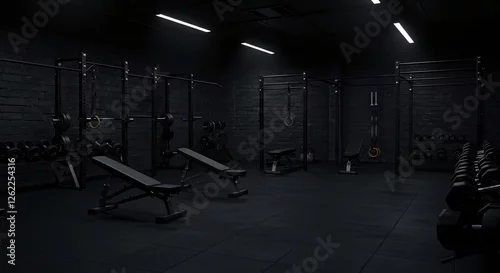 Panel kuchenny z motywem dark gym background