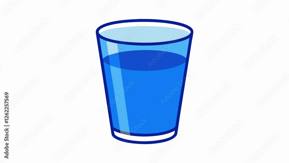 glass of water isolated