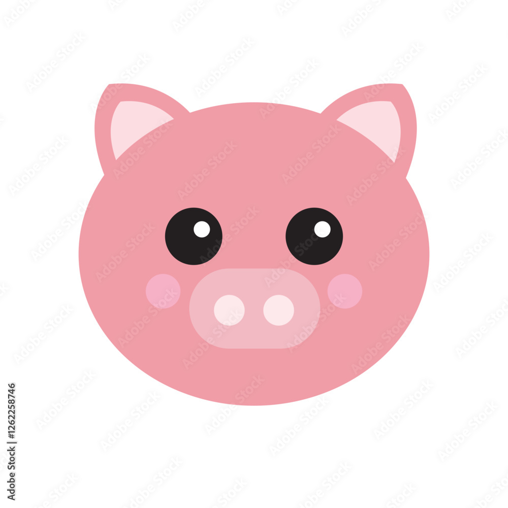Cute pink pigs face perfect for children's book illustrations, farm themed designs, nursery decor, and greeting cards. Vibrant and cheerful Cute pink pigs face perfect for children's book illustrations, farm themed designs, nursery decor, and greeting cards. Vibrant and cheerful
