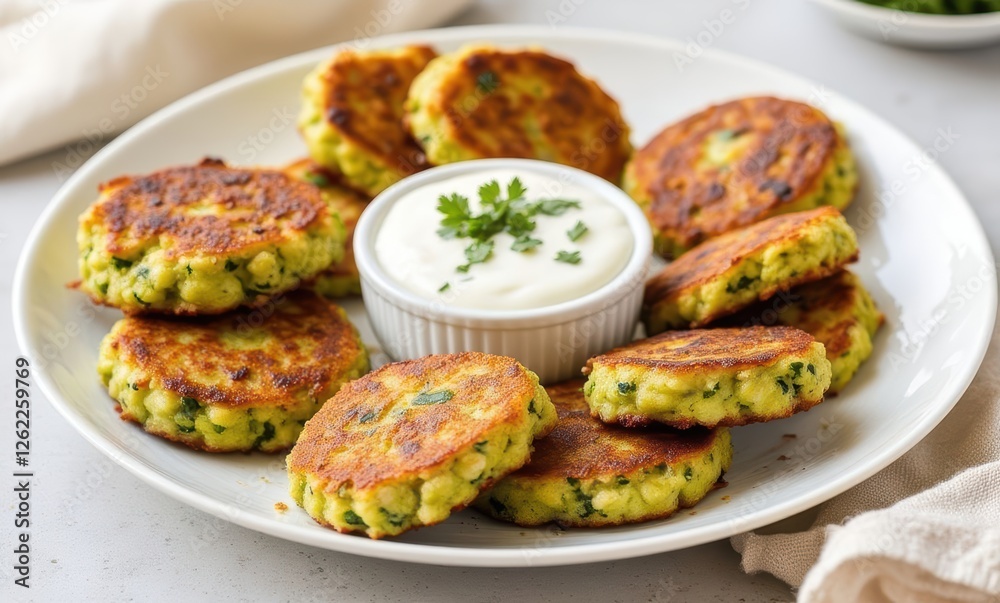 Delicious green herb potato patties Delicious green herb potato patties