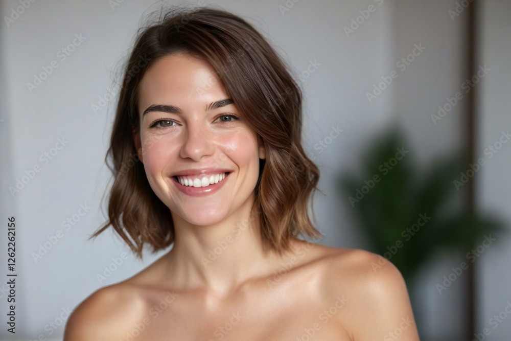 Happy Woman Smiling Face Portrait. Happy Woman Smiling Face Portrait.
