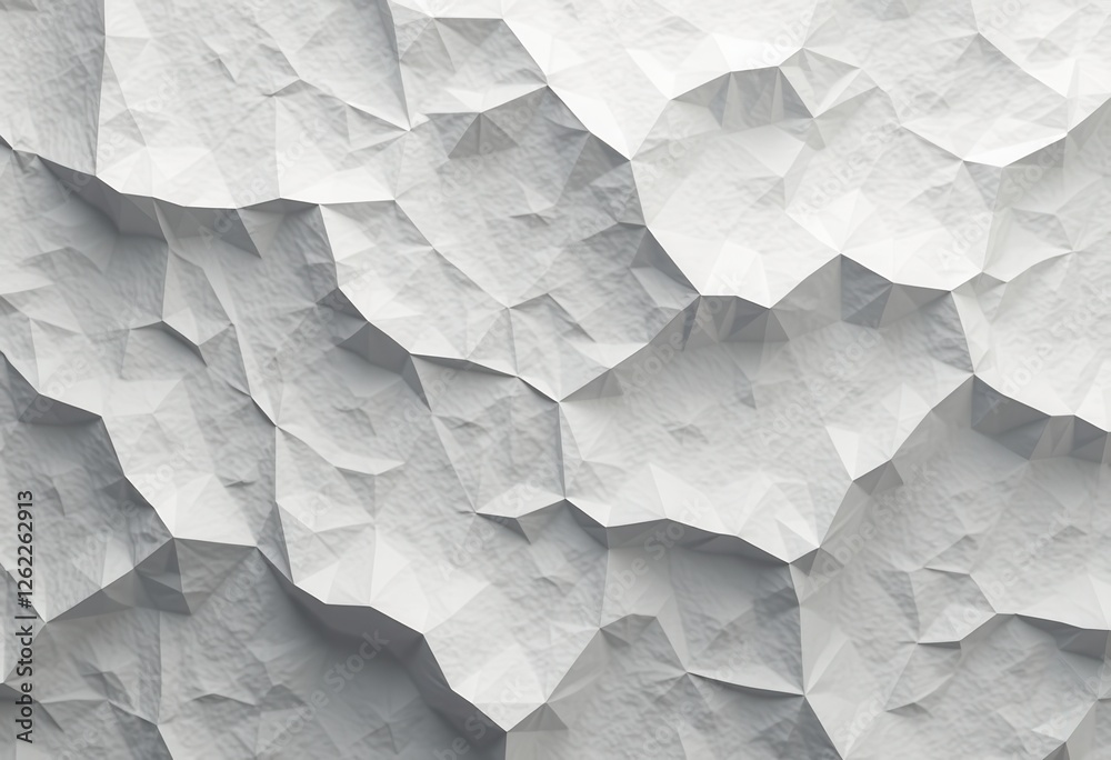 Fototapeta premium Abstract White Crumpled Paper Texture Background
