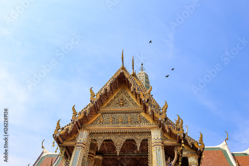 Places inside Wat Phra Kaew Grand Palace. Here are the main tourist attractions in Bangkok, Thailand. photo