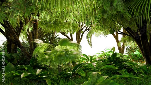 Tropical Forest Reveal with Alpha Channel Ending