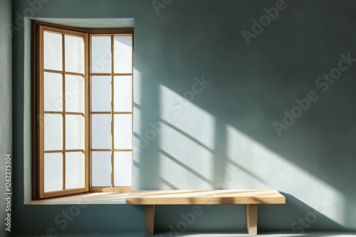 Wallpaper Mural Window with light and shadow illuminating the empty room Torontodigital.ca