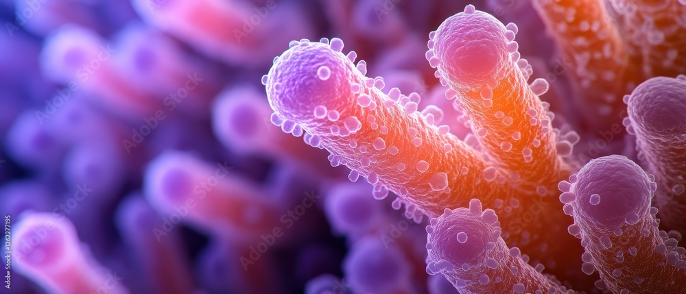 Naklejka premium Abstract Artistic Representation of Bacterial Growth