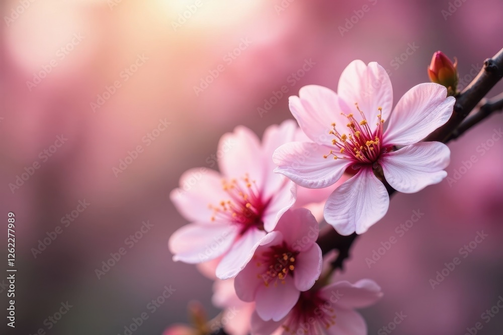 Delicate pink blossoms, soft focus, gentle light, art, feminine Delicate pink blossoms, soft focus, gentle light, art, feminine