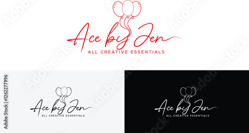 Balloon event logo and feasible logo vector.