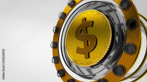 US Dollar USD Coin Technology Background