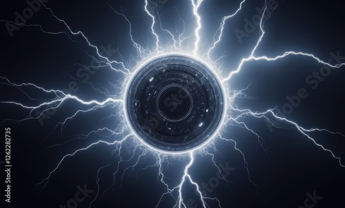 Abstract design with electric lightning bolts