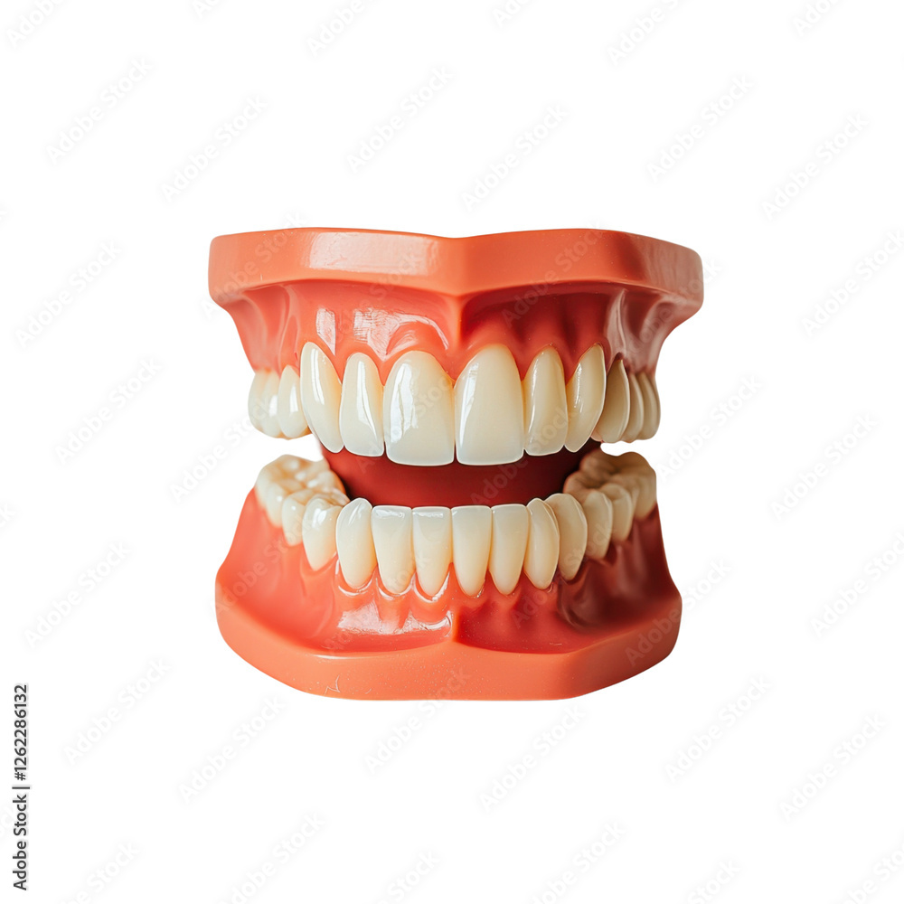 Obraz premium Realistic Model of Human Teeth and Gums for Dental Education Purposes
