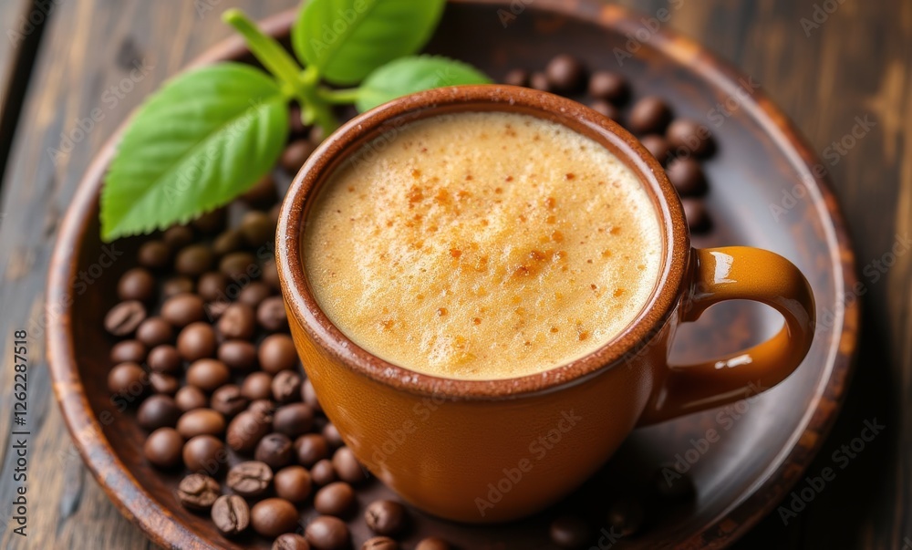 Delicious coffee in a warm setting Delicious coffee in a warm setting