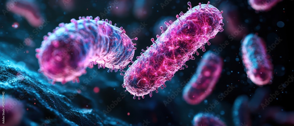 Fototapeta premium Illustration of Bacterial Gene Transfer Process