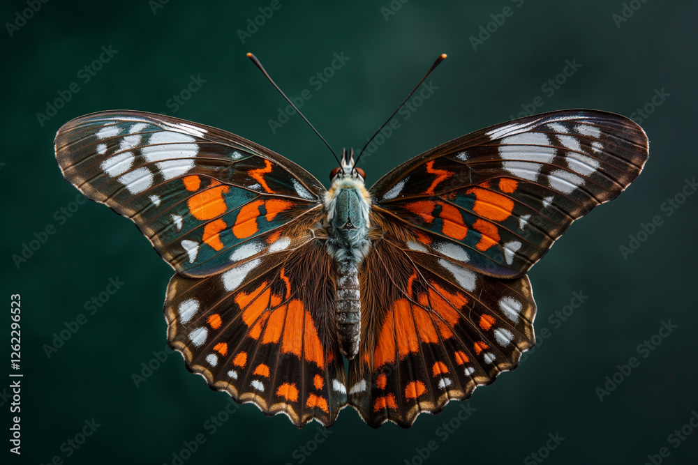 Fototapeta premium Butterfly (Papilio machaon) on dark background. Generative AI