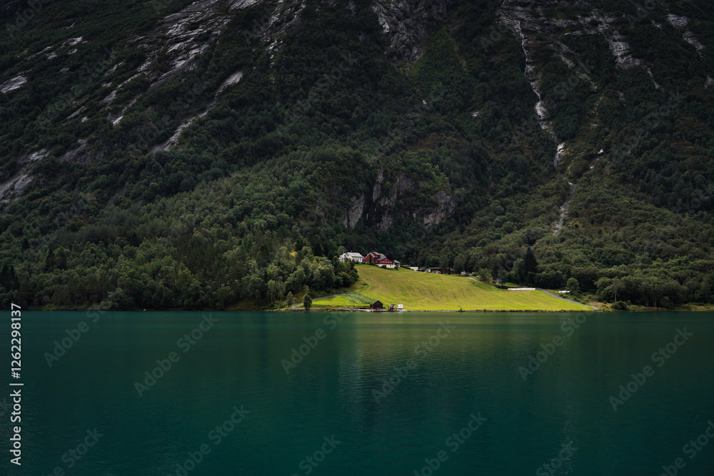 Norwegian lake mountain forest Norwegian lake mountain forest