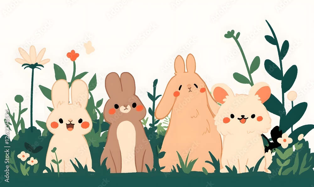 Naklejka premium kid art, kid illustration, generation AI 