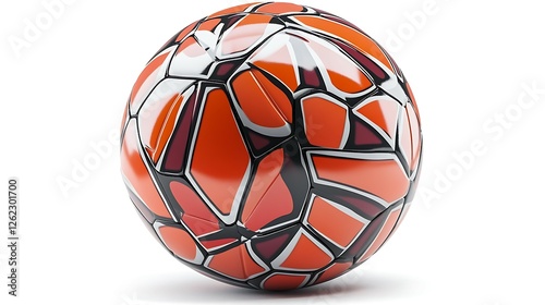 Old soccer ball isolated on a white background