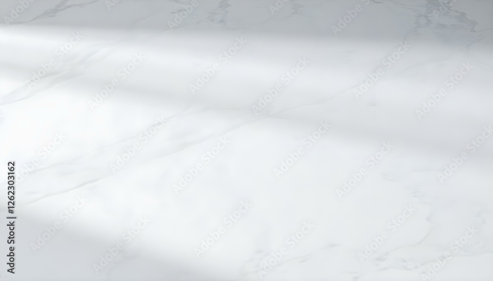 Obraz premium Reflective surface texture background resembling polished marble, showcasing intricate veining patterns in white and light gray, reflecting soft ambient light from above