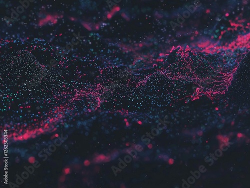 Future technology workflow is introduced through an abstract tech background that incorporates a holographic effect