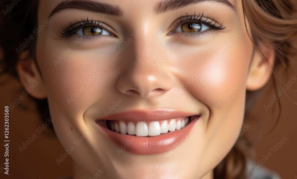 Smiling young woman with radiant skin Smiling young woman with radiant skin