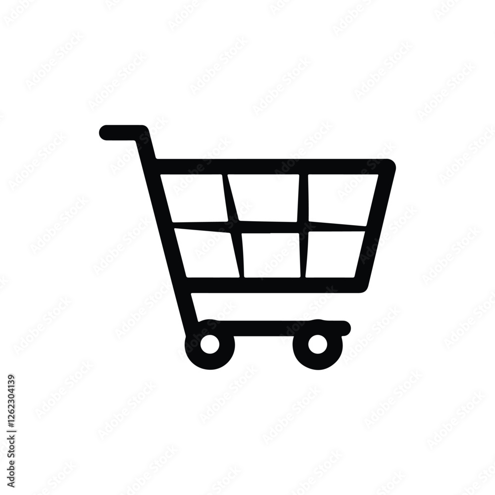 Shopping cart icon vector, trolley cart vectot, market symbols Shopping cart icon vector, trolley cart vectot, market symbols