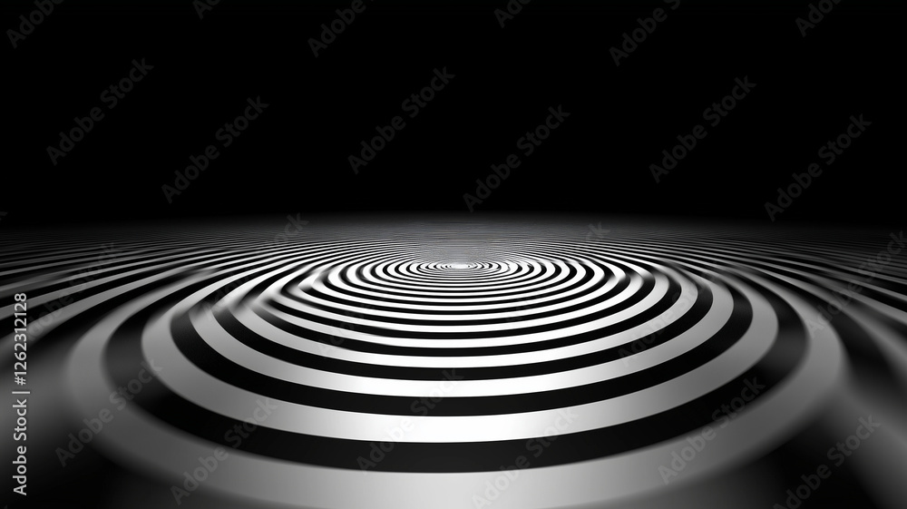 mesmerizing pattern of concentric circles creates sense of depth and movement against dark background, evoking feelings of tranquility and infinity mesmerizing pattern of concentric circles creates sense of depth and movement against dark background, evoking feelings of tranquility and infinity
