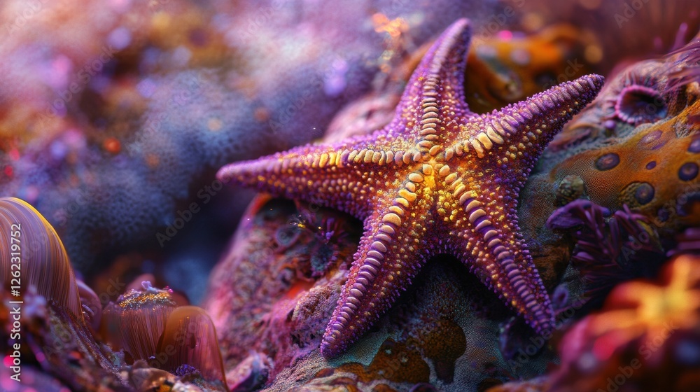 Starfish Resting on a Coral Bed Starfish Resting on a Coral Bed