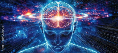 Wallpaper Mural Translucent mind visualizing ai and neural networks in harmony Torontodigital.ca
