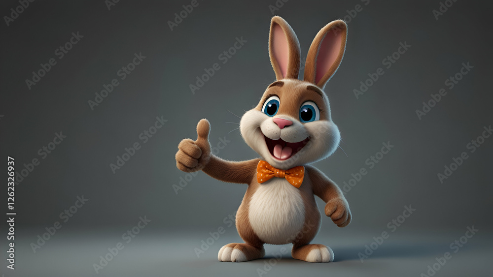 Obraz premium Happy Easter Wallpaper Featuring a Cartoon Bunny Holding an Easter Egg Surrounded by Colorful Spring Flowers