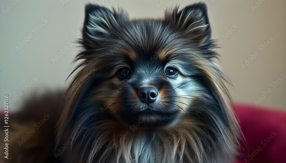 Calm Lowchen with Dark Eyes and Elegant, Flowing Coat in Soft Natural Light Calm Lowchen with Dark Eyes and Elegant, Flowing Coat in Soft Natural Light