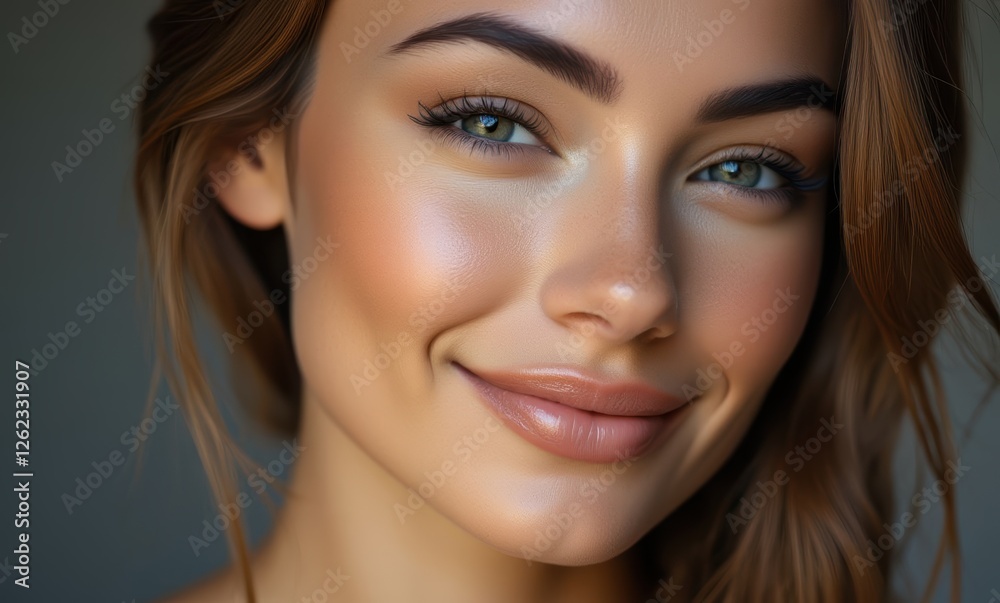 Smiling woman with glowing skin Smiling woman with glowing skin