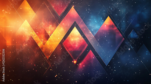 Sleek modern background with abstract geometric shapes, soft gradients, and a futuristic glow