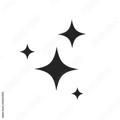 Shine icon, Clean star icon.