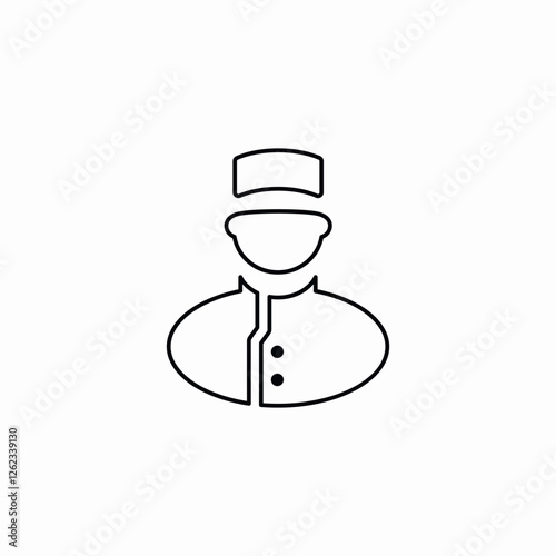 Hotel service staff icon vector sign