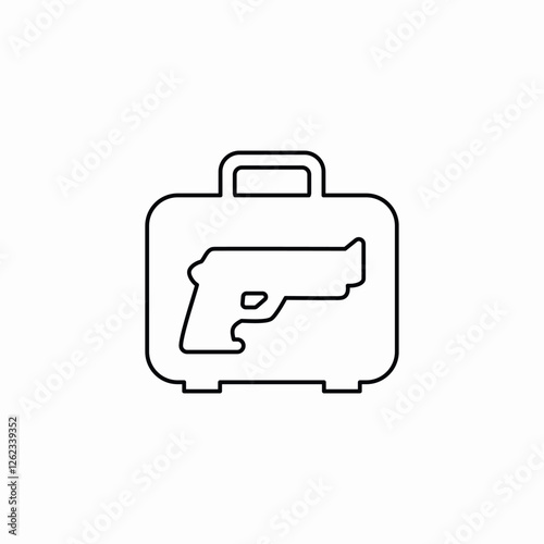 gun case icon vector sign