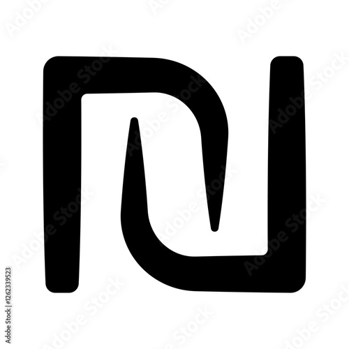 Black and White Shekel Curr...