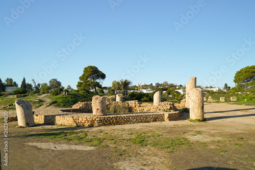 Il complesso archeologico con i resti del porto punico dell'antica Cartagine, Cartagine, TUNISIA, Area archeologica di Cartagine,. Cartagine, Tunisia, Nord Africa photo