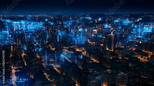 Futuristic Cityscape at Night
