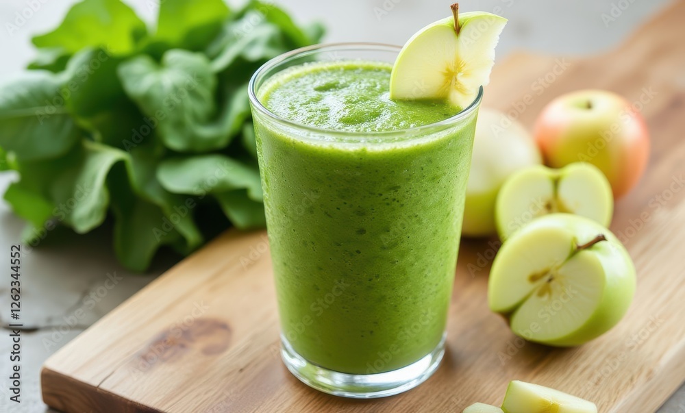 Fresh green smoothie with apples and spinach Fresh green smoothie with apples and spinach