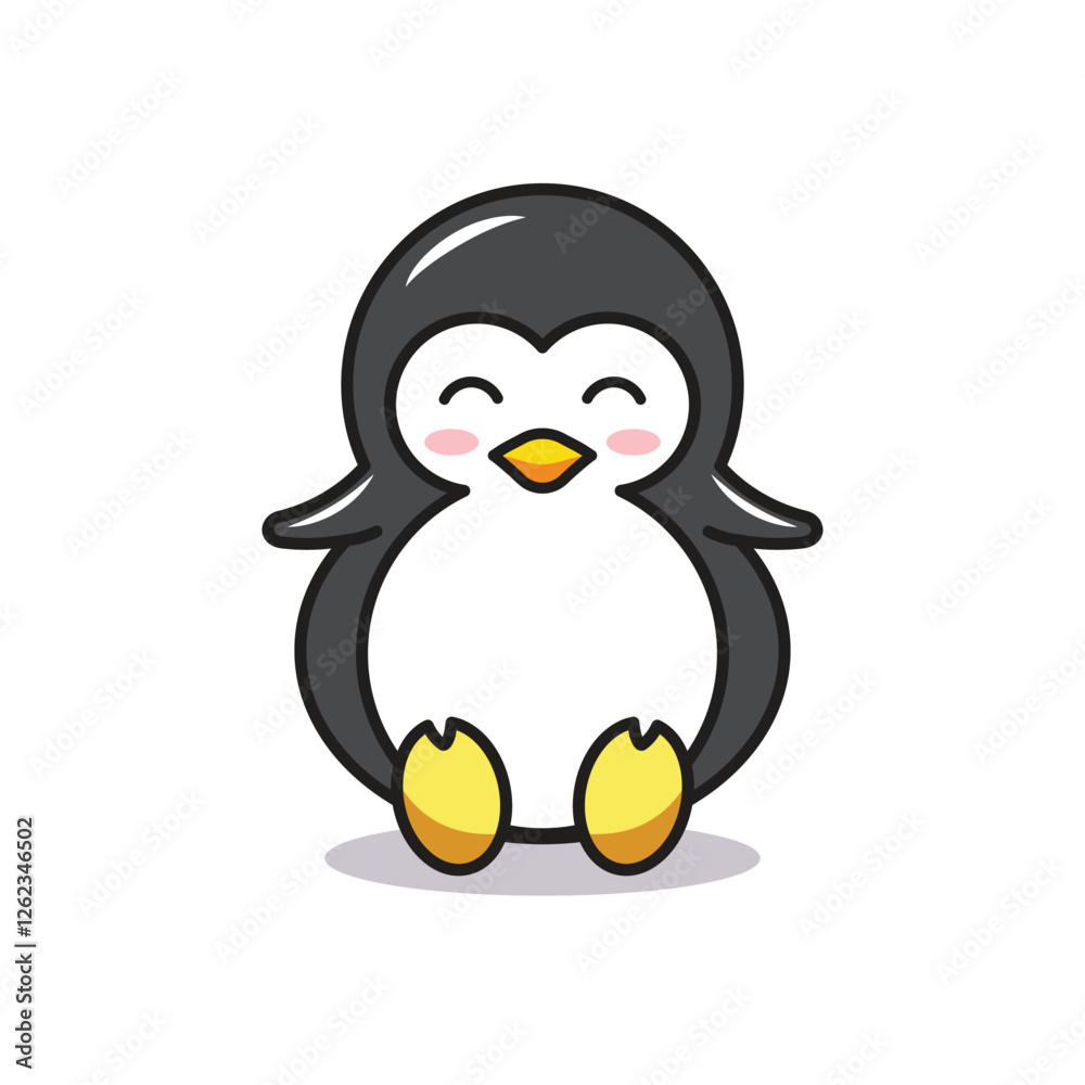 Vector Graphic Cartoon of a Penguin Vector Graphic Cartoon of a Penguin