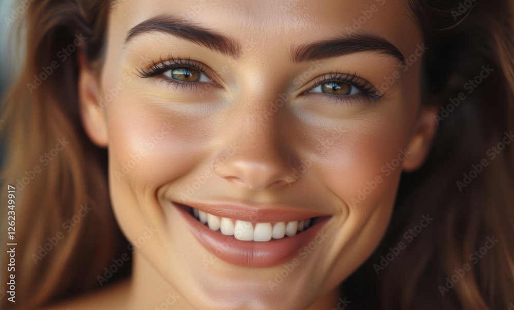 Smiling woman with bright eyes Smiling woman with bright eyes