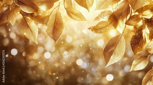 Golden leaves glowing in the warm sunlight during a peaceful autumn afternoon...