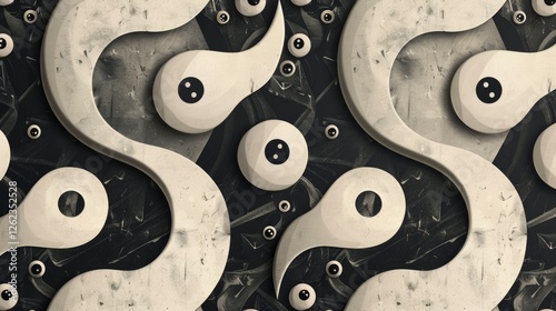 yin yang symbol with black background