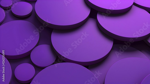 A collection of overlapping purple circles creating a smooth, textured background.
