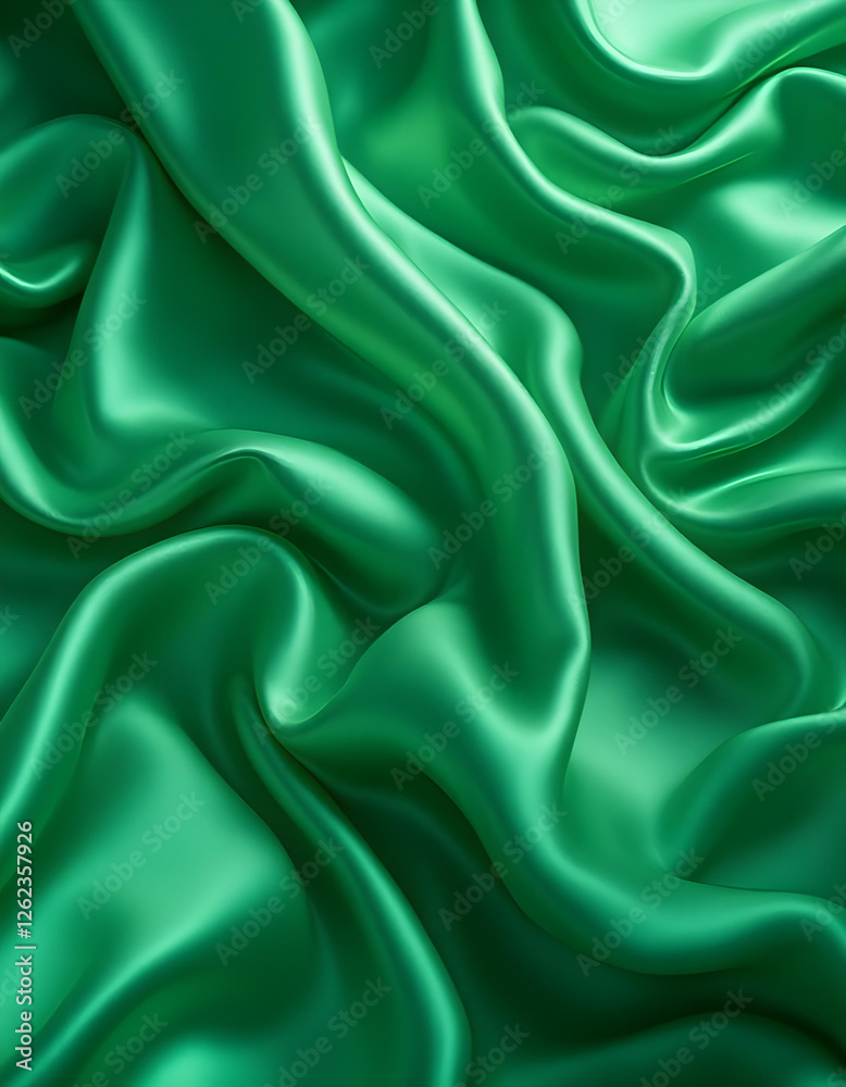 Obraz premium green silk background